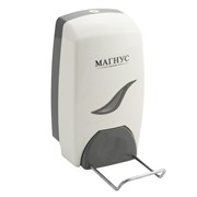 Дозатор жидкого МЫЛА, ЛОКТЕВОЙ, пластик АБС, БЕЛЫЙ, 1000 мл 695