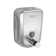 Дозатор жидкого мыла настенный, металлический, с глазком, из нержавеющей стали марки 304, на 500 мл 643