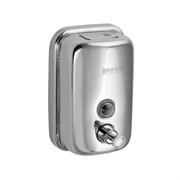 Дозатор для жидкого мыла 500 мл, настенный, с глазком, из нержавеющей стали марки 304, цвет ХРОМ. 618