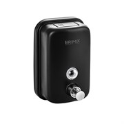 Дозатор для жидкого мыла 500 мл, настенный, с глазком, из нержавеющей стали марки 304, цвет ЧЁРНЫЙ. 6181