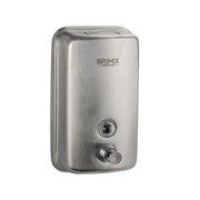 Дозатор для жидкого мыла 800 мл, настенный, с глазком, из нержавеющей стали марки SUS 304, цвет САТИН. 61408