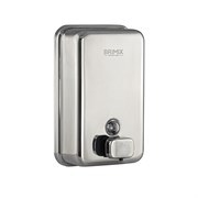 Дозатор для жидкого мыла 1000 мл, настенный, прямоугольный корпус с глазком, из нержавеющей стали марки SUS 304, цвет ХРОМ. 615K