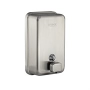 Дозатор для жидкого мыла 1000 мл, настенный, прямоугольный корпус с глазком, из нержавеющей стали марки SUS 304, цвет САТИН. 616K