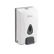 Дозатор жидкого МЫЛА, универсальный, пластиковый, БЕЛЫЙ, большой, с глазком - капля, 1000 мл 640