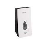 Дозатор жидкого МЫЛА, универсальный, пластиковый, БЕЛЫЙ, с глазком - капля, 400 мл 641