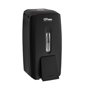 Дозатор жидкого МЫЛА, универсальный, пластиковый, черного цвета, большой, с глазком - капля, 800 мл 9153