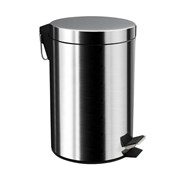 Ведро из нержавеющей стали, с педалью, круглое, 7 литров, цвет ХРОМ. 107