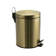 Ведро из нержавеющей стали, с педалью, круглое, 5 литров, цвет МАТОВОЕ ЗОЛОТО. 105-G