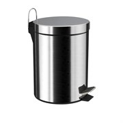 Ведро из нержавеющей стали, с педалью, круглое, 5 литров, цвет ХРОМ. 105
