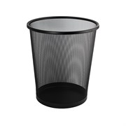 Ведро круглое, 12 л, сетчатое, офисное, металлическое, без крышки. Нержавеющая сталь SUS 410. Цвет ЧЁРНЫЙ. 42112