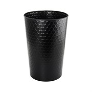 Ведро круглое, 15 л, с ромбическим рисунком, офисное, металлическое, без крышки. Нержавеющая сталь SUS 410. Цвет ЧЁРНЫЙ. 42115