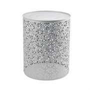 Ведро 5 л, металл СЕРЕБРО, декорированное, с узором. Нержавеющая сталь SUS 410. Цвет СЕРЫЙ. 8035