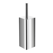 Ёрш для унитаза напольный, квадратный, ПРЕМИУМ, с ИЗОГНУТЫМ ЁРШИКОМ, из нержавеющей полированной стали 201 1037