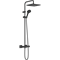 HG Vernis Shape Showerpipe 240 термостатическая душевая система матовый черный 26427670 - фото 48854