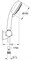 Tempesta Cosmopolitan 100 Душевой набор III (круглый ручной душ, настенный держатель, шланг 1750 мм), 9,5 л/мин, хром 27584002