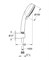 Tempesta Cosmopolitan Cosmopolitan 100 Душевой набор III (круглый ручной душ, настенный держатель, шланг 1500 мм), 9,5 л/мин, хром 27588002
