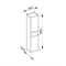 STAGELINE Высокий шкаф-пенал, 400x1800x360 mm, 2 дверцы петли слева, 4 стеклянные полочки, с освещением, vulkanit/vulkanit 32831970101