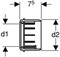 Переходная муфта Geberit PE d-90/110, для канализации 367.928.16.1