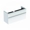 Geberit Smyle Square Шкафчик под раковину с двумя выдвижными ящиками, для раковины 120 см, высота 61.7 см, белый глянец 500.355.00.1 - фото 51310