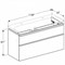 Geberit Smyle Square Шкафчик под раковину с двумя выдвижными ящиками, для раковины 120 см, высота 61.7 см, белый глянец 500.355.00.1