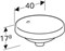 Geberit VariForm Раковина встраиваемая в столешницу круглой формы, D=40 см, без отв. под смеситель, с отв. перелива 500.700.01.2