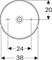 Geberit VariForm Раковина с установкой на столешницу круглой формы, D=40 см, без отв. под смеситель, без отв. перелива 500.768.01.2
