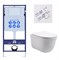 SET AQUATEK КЛАССИК (рама AQUATEK Standard INS-0000012(без клавиши) KKI-0000002 крепления+унитаз КЛАССИК AQ1111-00 с тонким сиденьем soft-close SET AQUATEK КЛАССИК-KKI - фото 60848