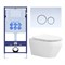 SET AQUATEK ЛЕЯ-015 4в1 (рама AQUATEK Standard INS-0000012+крепеж KKI-0000002+клавиша KDI-0000015+унитаз ЛЕЯ AQ1199-00 с тонким сиденьем soft-close) SET AQUATEK ЛЕЯ cm-015 4в1 - фото 60888