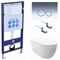 SET AQUATEK ПОЛАРИС (рама AQUATEK Standard INS-0000012+унитаз ПОЛАРИС AQ0700-00 с тонким сиденьем soft-close+ крепеж KKI-0000002 +панель KDI-0000018) SET AQUATEK ПОЛАРИС-018 4в1 - фото 61051