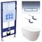 SET AQUATEK ПОЛАРИС (рама AQUATEK Standard INS-0000012+унитаз ПОЛАРИС AQ0700-00 с тонким сиденьем soft-close+ крепеж KKI-0000002 +панель KDI-0000023) SET AQUATEK ПОЛАРИС-023 4в1 - фото 61058