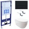 SET AQUATEK ПОЛАРИС (рама AQUATEK Standard INS-0000012+унитаз ПОЛАРИС AQ0700-00 с тонким сиденьем soft-close+ крепеж KKI-0000002 +панель KDI-0000025) SET AQUATEK ПОЛАРИС-025 4в1 - фото 61062