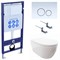 SET AQUATEK ПОЛАРИС (рама AQUATEK Standard INS-0000012+унитаз ПОЛАРИС AQ0700-00 с тонким сиденьем soft-close+ крепеж KKI-0000002 +панель KDI-0000015) SET AQUATEK ПОЛАРИС-015 4в1 - фото 65719
