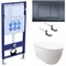 SET AQUATEK ПОЛАРИС (рама AQUATEK Standard INS-0000012+унитаз ПОЛАРИС AQ0700-00 с тонким сиденьем soft-close+ крепеж KKI-0000002 +панель KDI-0000033) SET AQUATEK ПОЛАРИС-033 4в1 - фото 65723