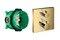 Set HG Ecostat Square термостатический смеситель для душа (15714990+01800180), полир.золото 15714990S - фото 66281