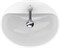Geberit VariForm Раковина встраиваемая в столешницу овальной формы, 55х45 см, с отв. под смеситель, с отв. перелива 500.720.01.2