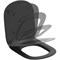 TESI Тонкое сидение и крышка Silk Black для унитазов T0082,T0087,T0083,T0077,T0075,T0079,T3503,T0078, SANDWICH, с функцией плавного закрытия T3527V3 - фото 72980