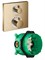 Set HG Ecostat Square термостатический смеситель для душа (15714140+01800180) шлиф.бронза 15714140S - фото 76180 Set HG Ecostat Square термостатический смеситель для душа (15714140+01800180) шлиф.бронза 15714140S - фото 76180