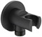 IDEALRAIN Держатель с подключением душевой лейки 1/2", матовый черный BC807XG - фото 86610