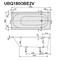 UBQ 180 OBE 2V-01 OBERON Solo Ванна 180x80, с ножками, белая, материал кварил Quaryl®, вкл. сверло для перелива UBQ180OBE2V-01 - фото 90240 UBQ 180 OBE 2V-01 OBERON Solo Ванна 180x80, с ножками, белая, материал кварил Quaryl®, вкл. сверло для перелива UBQ180OBE2V-01 - фото 90240