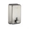 Дозатор для жидкого мыла 1000 мл, настенный, прямоугольный корпус с глазком, из нержавеющей стали марки SUS 304, цвет САТИН. 616K