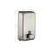 Дозатор для жидкого мыла 1000 мл, настенный, прямоугольный корпус с глазком, из нержавеющей стали марки SUS 304, цвет САТИН. 616K