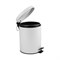 Ведро из нержавеющей стали, с педалью, круглое, 5 литров, цвет БЕЛЫЙ. 2305