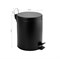 Ведро из нержавеющей стали, с педалью, круглое, 5 литров, цвет ЧЁРНЫЙ. 2405