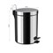 Ведро из нержавеющей стали, с педалью, круглое, 5 литров, цвет ХРОМ. 105