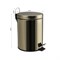 Ведро из нержавеющей стали, с педалью, круглое, 5 литров, цвет БРОНЗА. 105-B