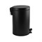 Ведро из нержавеющей стали, с педалью, круглое, 7 литров, цвет ЧЁРНЫЙ. 2407