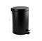 Ведро из нержавеющей стали, с педалью, круглое, 7 литров, цвет ЧЁРНЫЙ. 2407