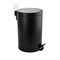 Ведро из нержавеющей стали, с педалью, круглое, 12 литров, цвет ЧЁРНЫЙ. 2412