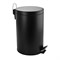 Ведро из нержавеющей стали, с педалью, круглое, 20 литров, крышка микролифт, цвет ЧЁРНЫЙ. 2420