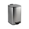 Ведро из нержавеющей стали, с педалью, квадратное, 8 литров, крышка микролифт, цвет САТИН. 10808